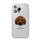 Australian Labradoodle Personalised iPhone 14 Pro Max Clear Tough Case Silver