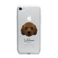 Australian Labradoodle Personalised iPhone 7 Bumper Case on Silver iPhone