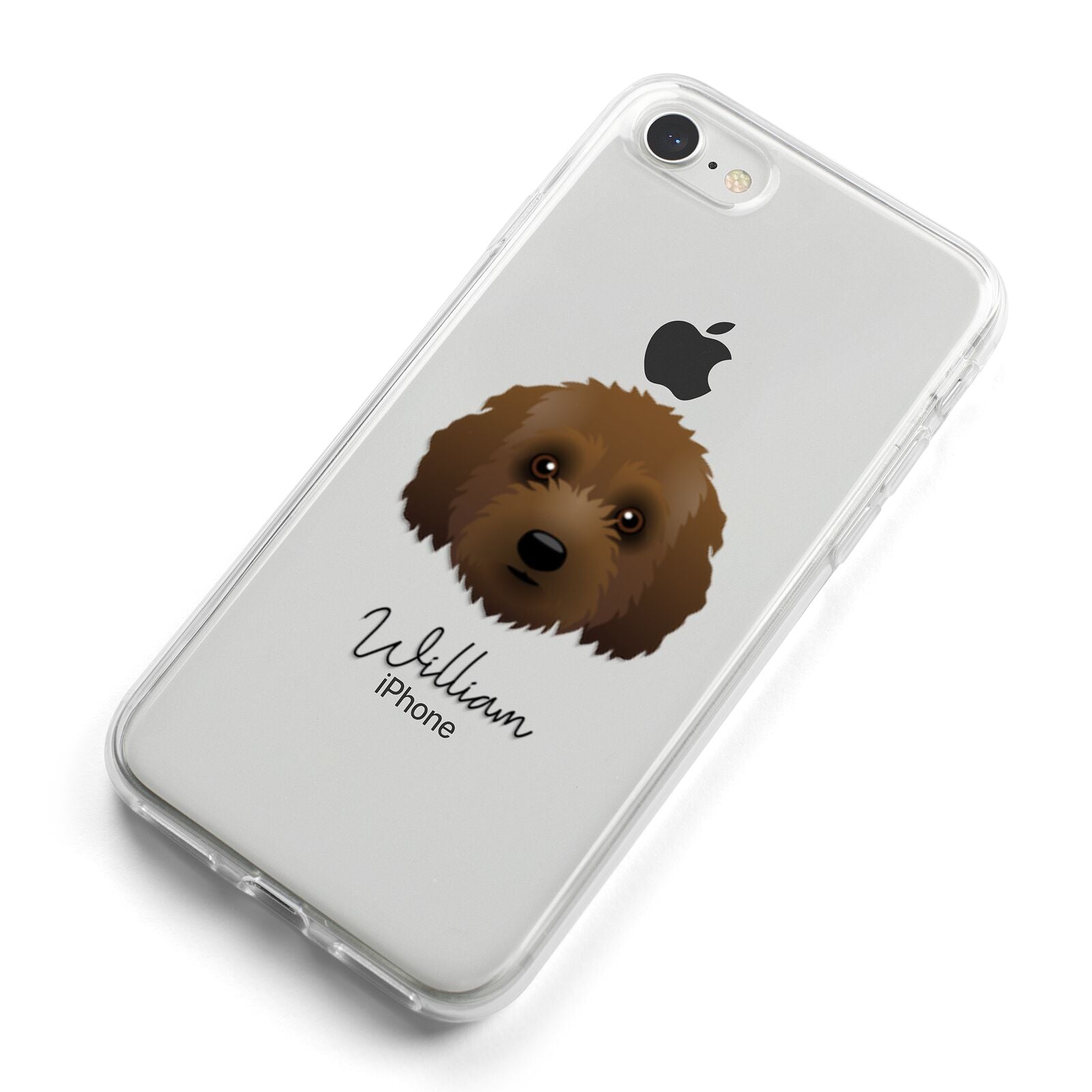 Australian Labradoodle Personalised iPhone 8 Bumper Case on Silver iPhone Alternative Image