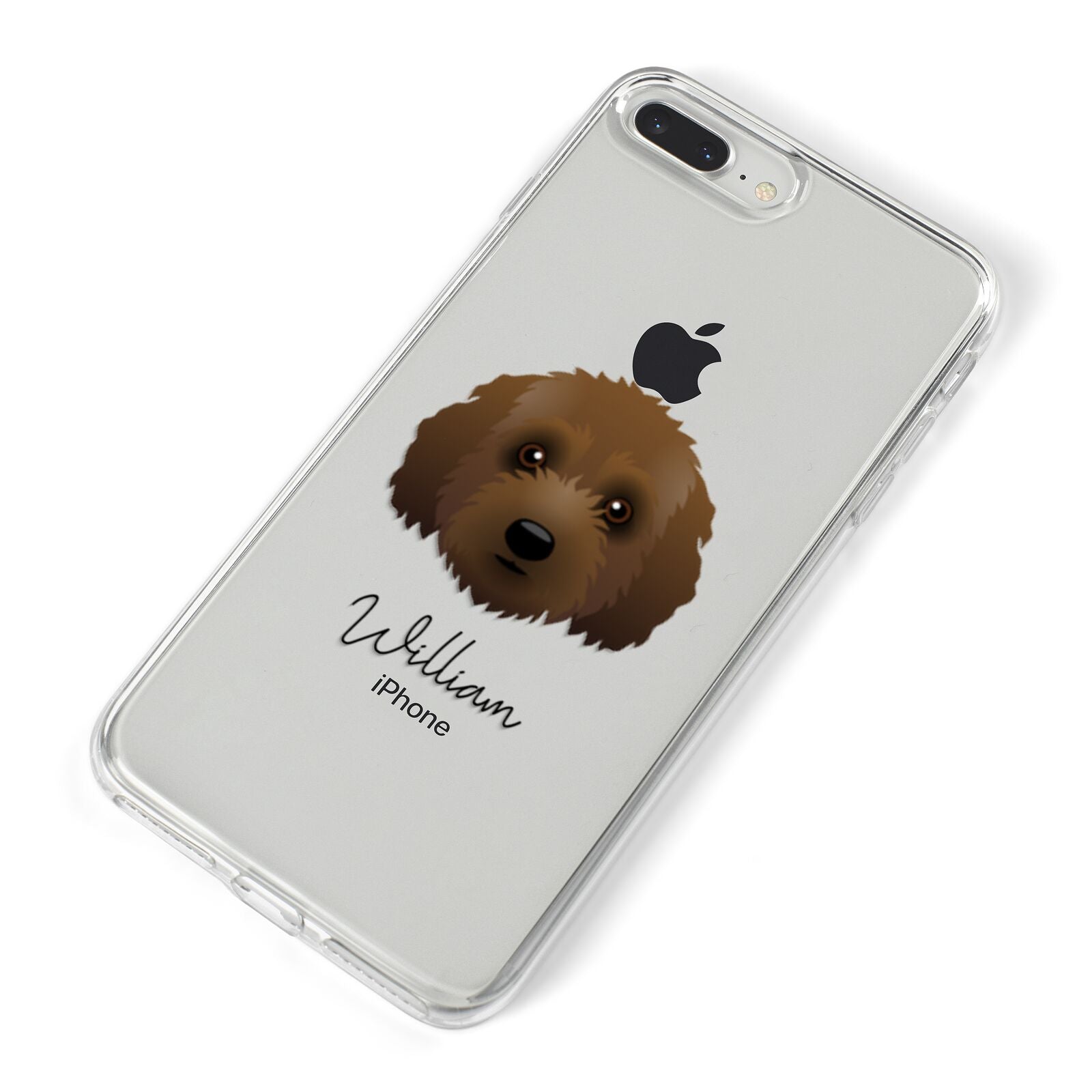Australian Labradoodle Personalised iPhone 8 Plus Bumper Case on Silver iPhone Alternative Image