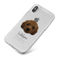 Australian Labradoodle Personalised iPhone X Bumper Case on Silver iPhone