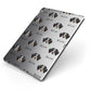 Australian Shepherd Icon with Name Apple iPad Case on Grey iPad Side View