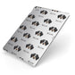 Australian Shepherd Icon with Name Apple iPad Case on Silver iPad Side View