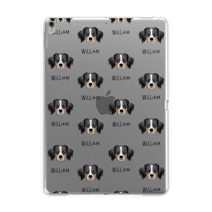 Australian Shepherd Icon with Name Apple iPad Silver Case