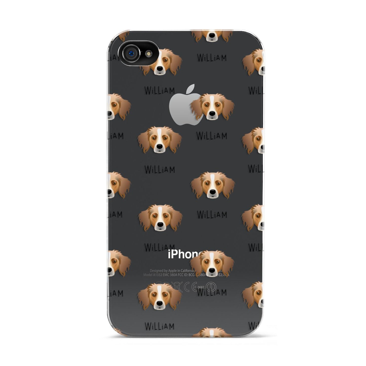 Australian Shepherd Icon with Name Apple iPhone 4s Case
