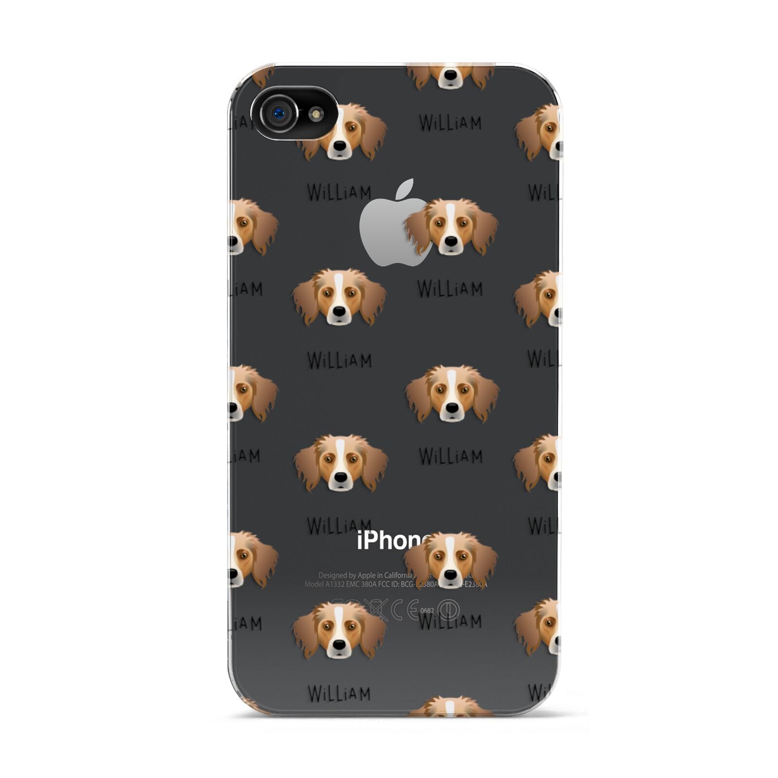 Australian Shepherd Icon with Name Apple iPhone 4s Case