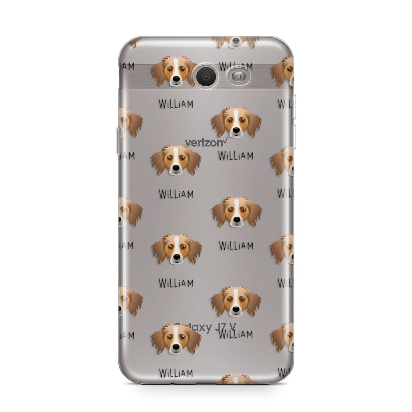 Australian Shepherd Icon with Name Samsung Galaxy J7 2017 Case