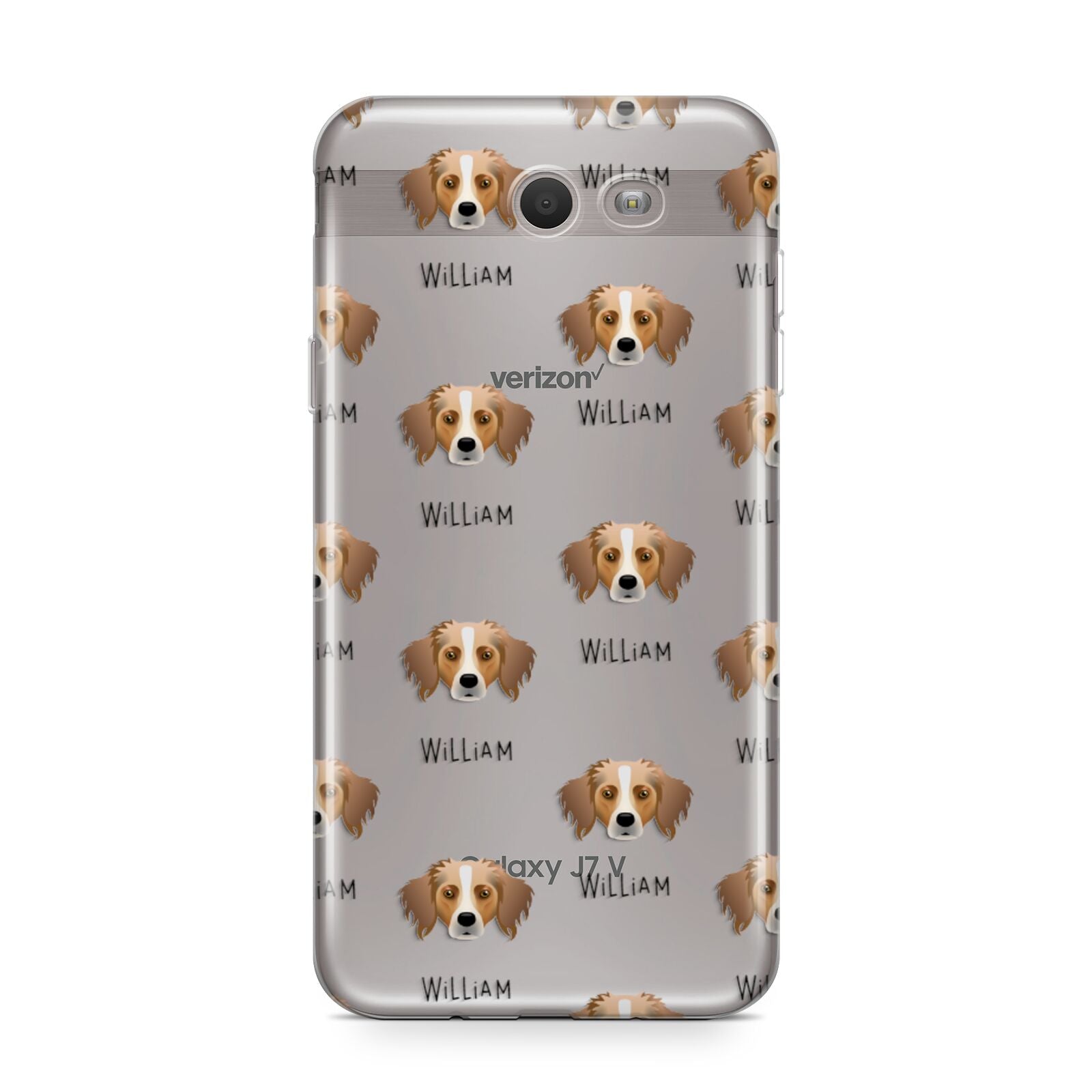 Australian Shepherd Icon with Name Samsung Galaxy J7 2017 Case
