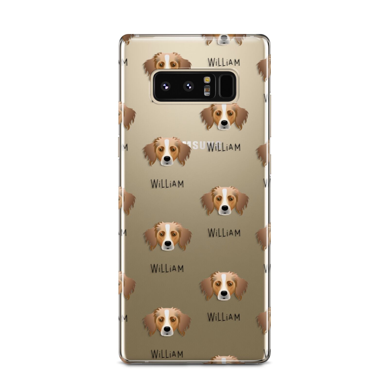 Australian Shepherd Icon with Name Samsung Galaxy Note 8 Case