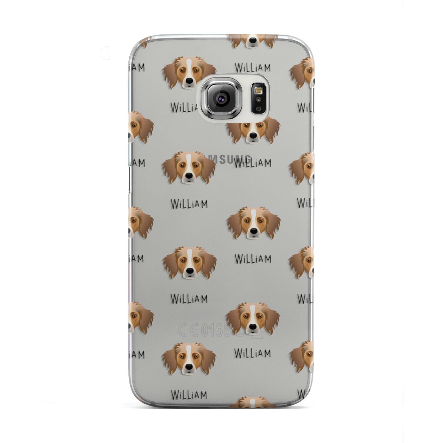 Australian Shepherd Icon with Name Samsung Galaxy S6 Edge Case