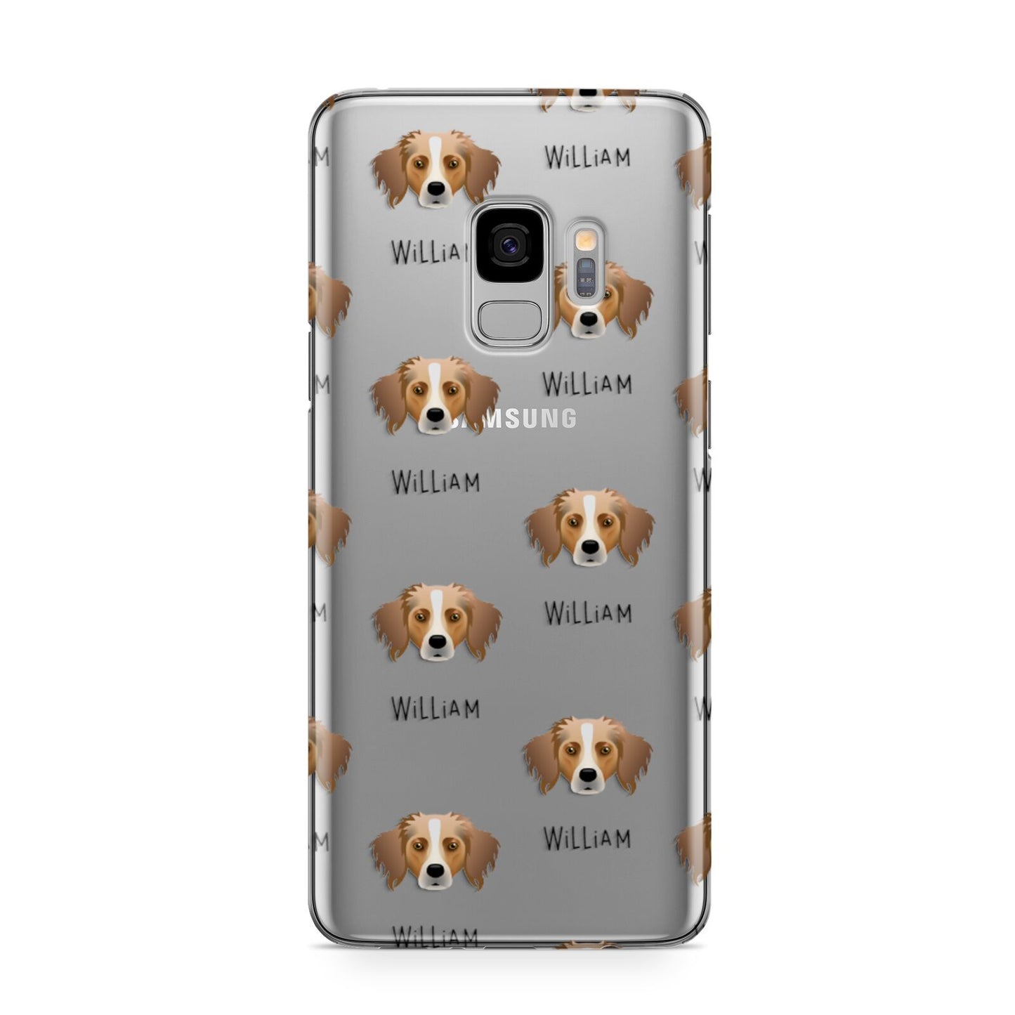 Australian Shepherd Icon with Name Samsung Galaxy S9 Case