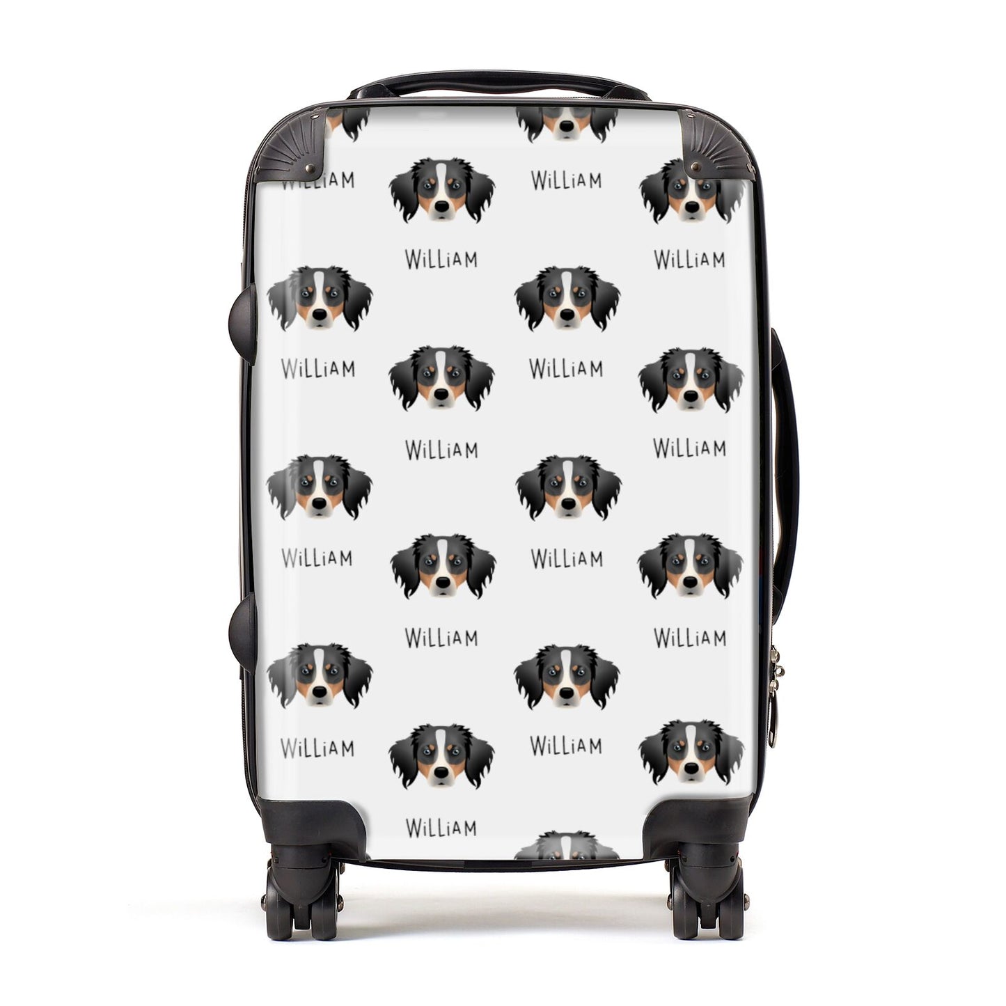 Australian Shepherd Icon with Name Suitcase