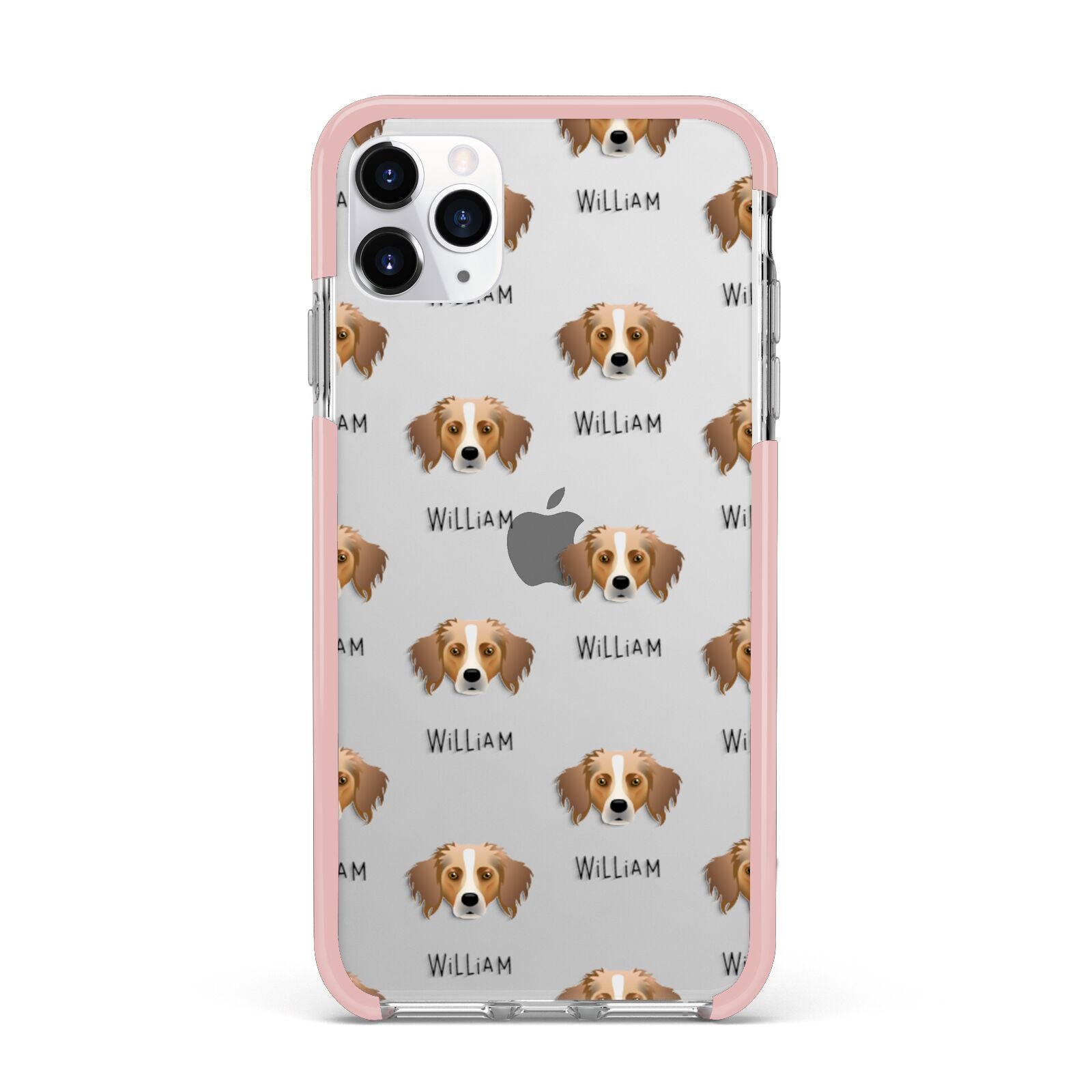 Australian Shepherd Icon with Name iPhone 11 Pro Max Impact Pink Edge Case