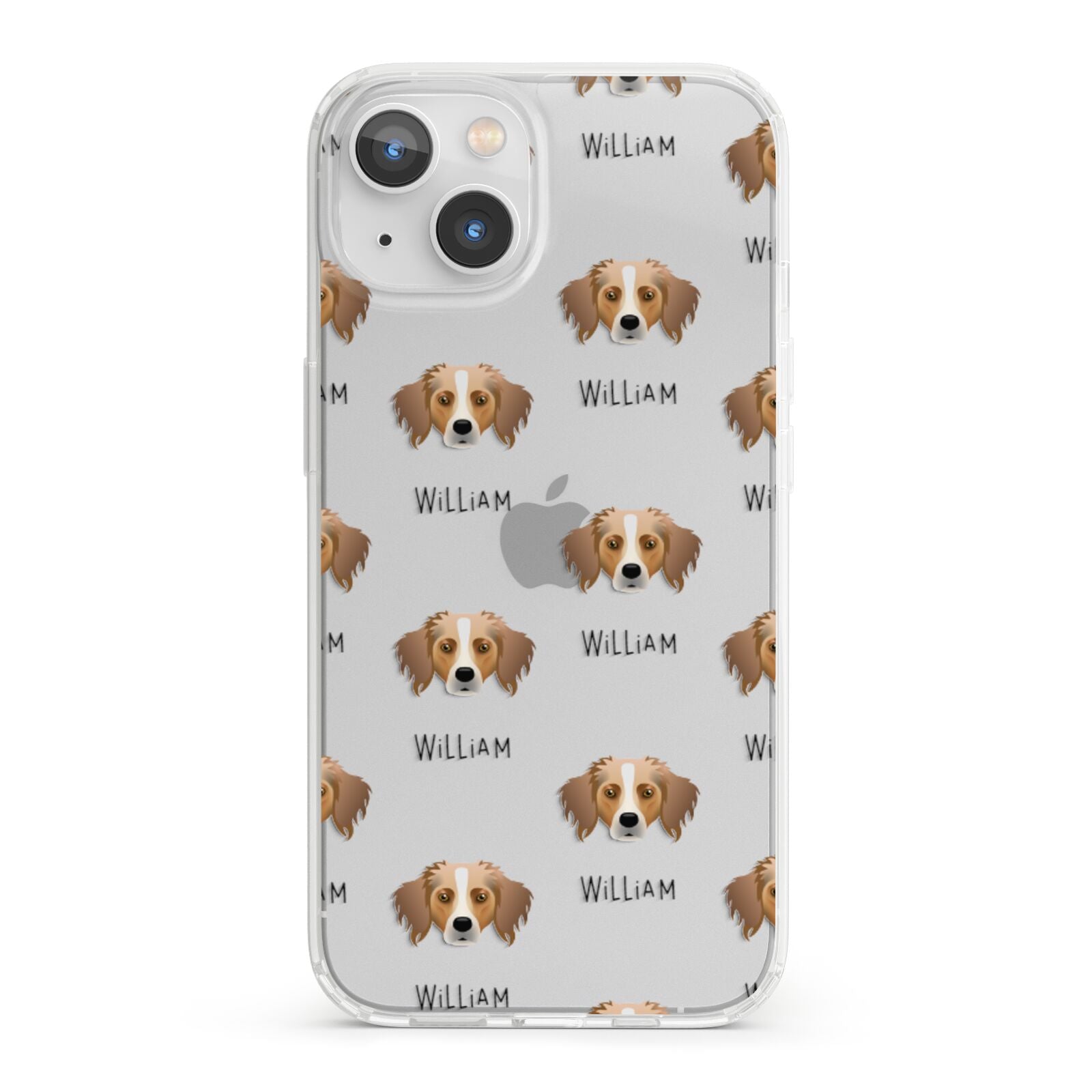 Australian Shepherd Icon with Name iPhone 13 Clear Bumper Case