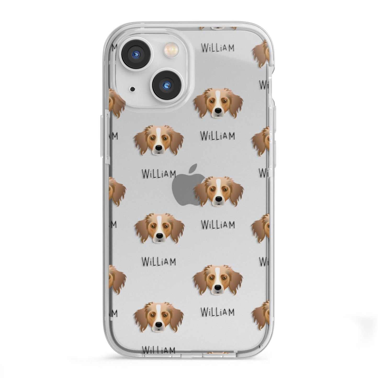 Australian Shepherd Icon with Name iPhone 13 Mini TPU Impact Case with White Edges