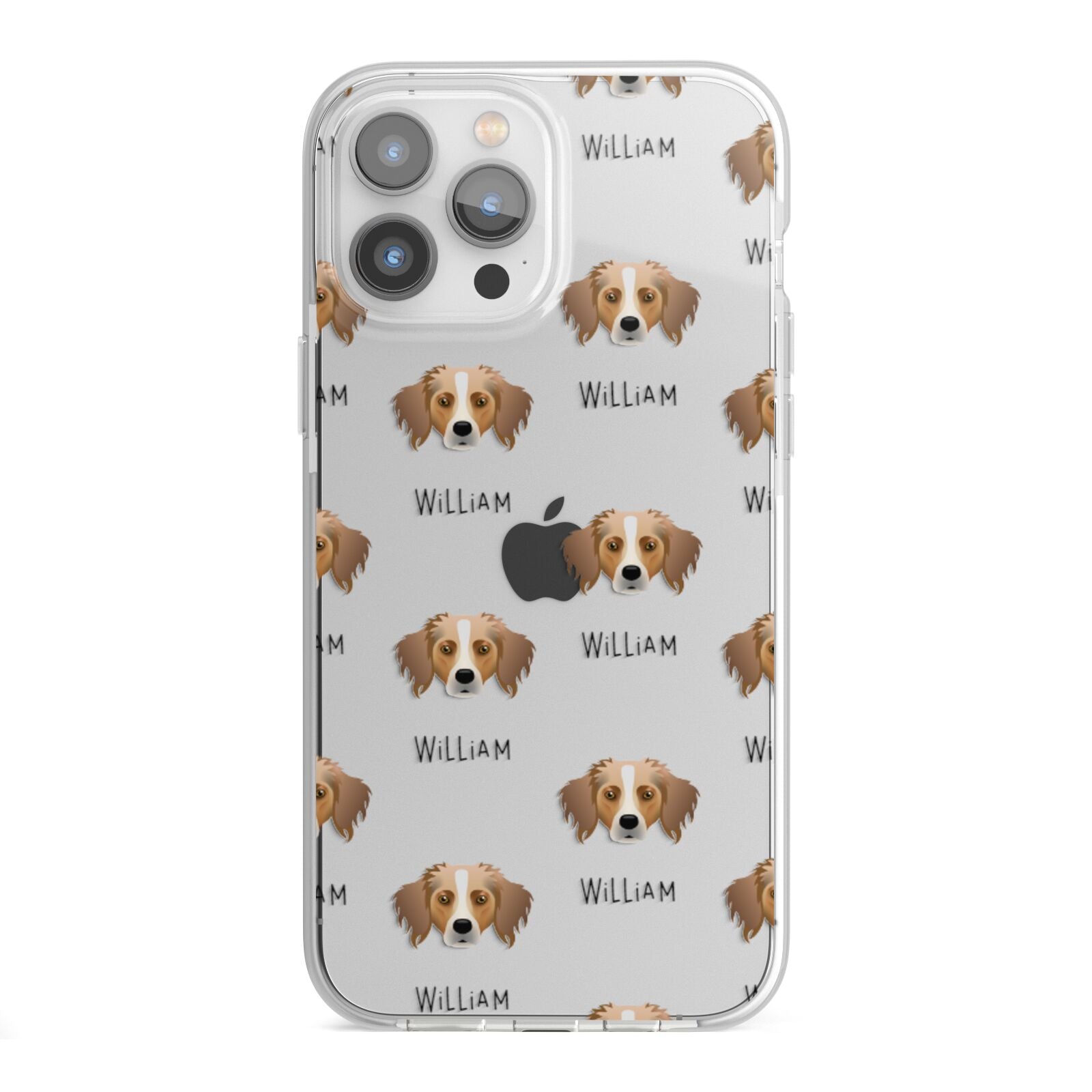 Australian Shepherd Icon with Name iPhone 13 Pro Max TPU Impact Case with White Edges