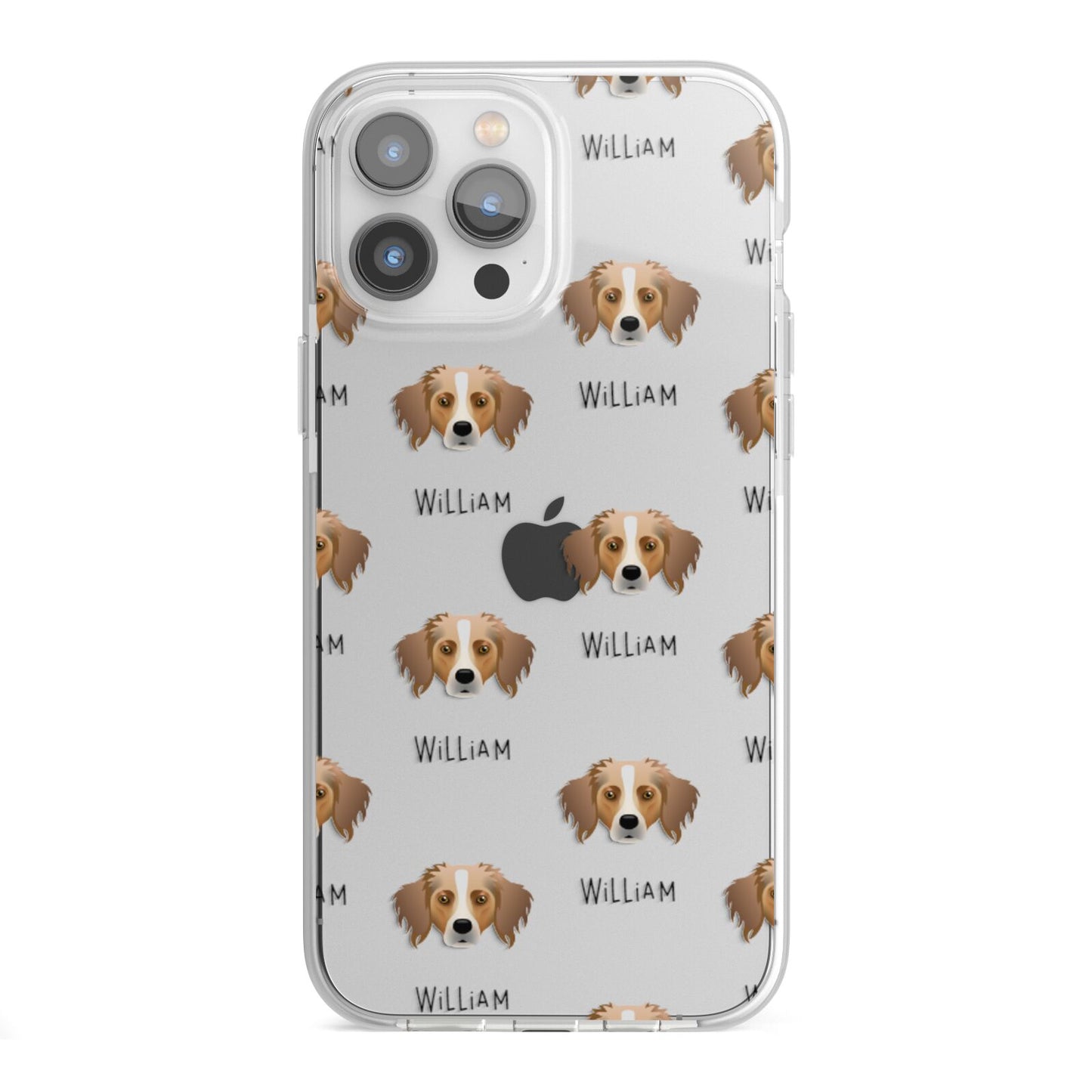 Australian Shepherd Icon with Name iPhone 13 Pro Max TPU Impact Case with White Edges