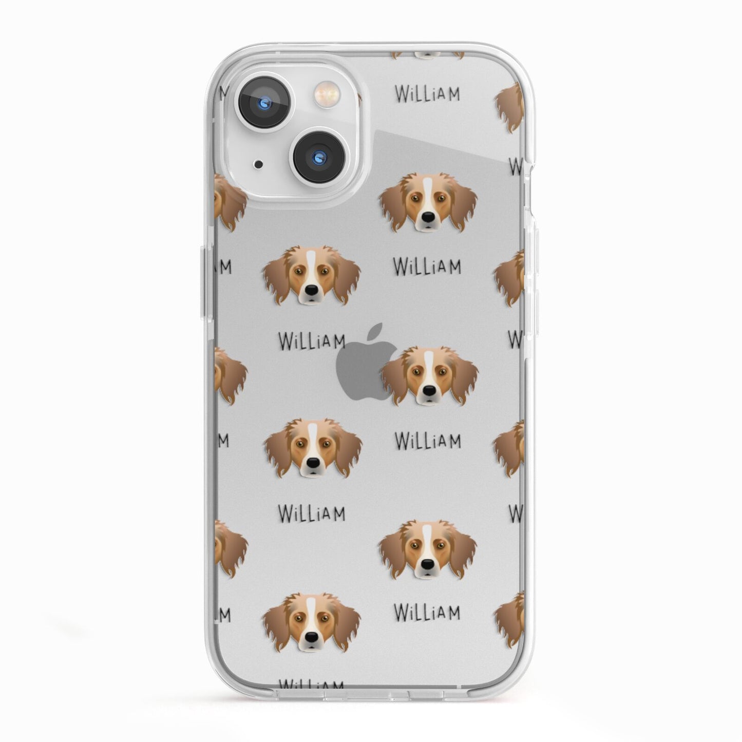 Australian Shepherd Icon with Name iPhone 13 TPU Impact Case with White Edges