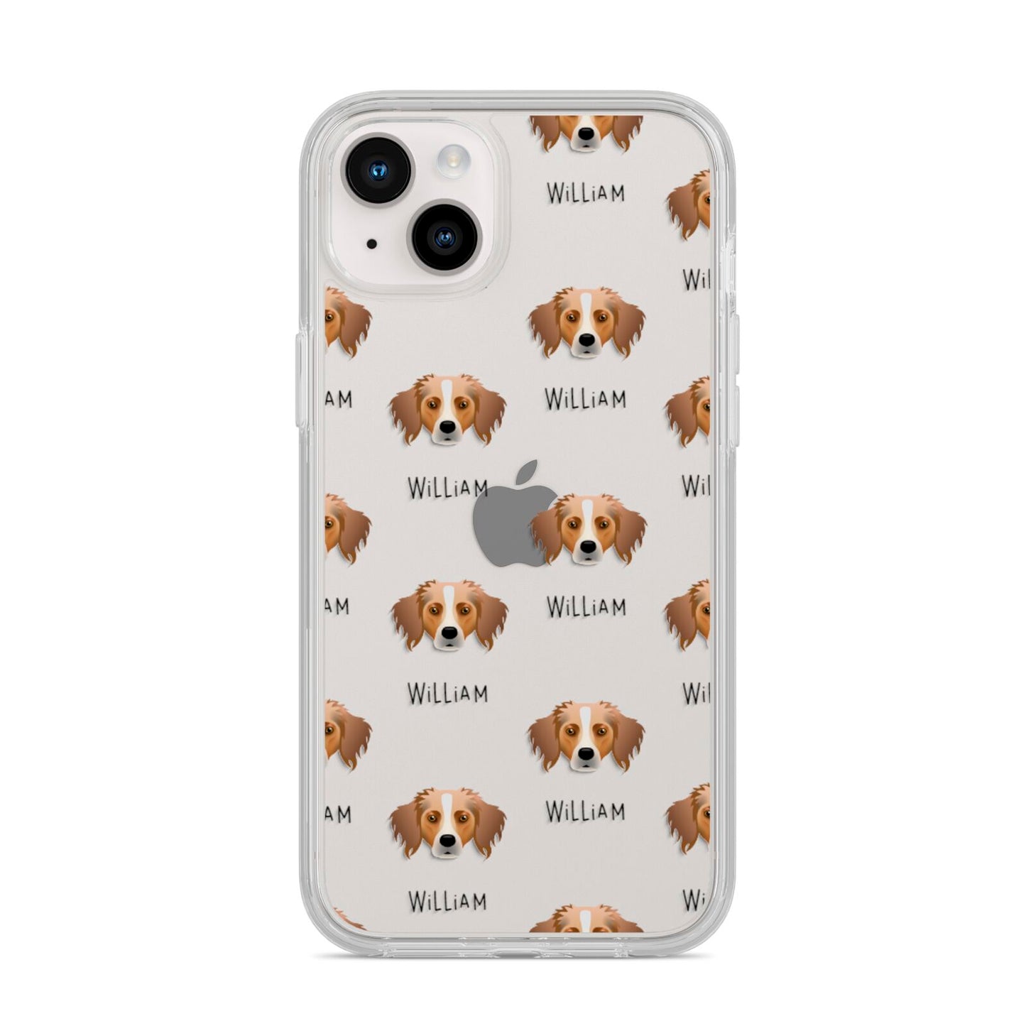 Australian Shepherd Icon with Name iPhone 14 Plus Clear Tough Case Starlight