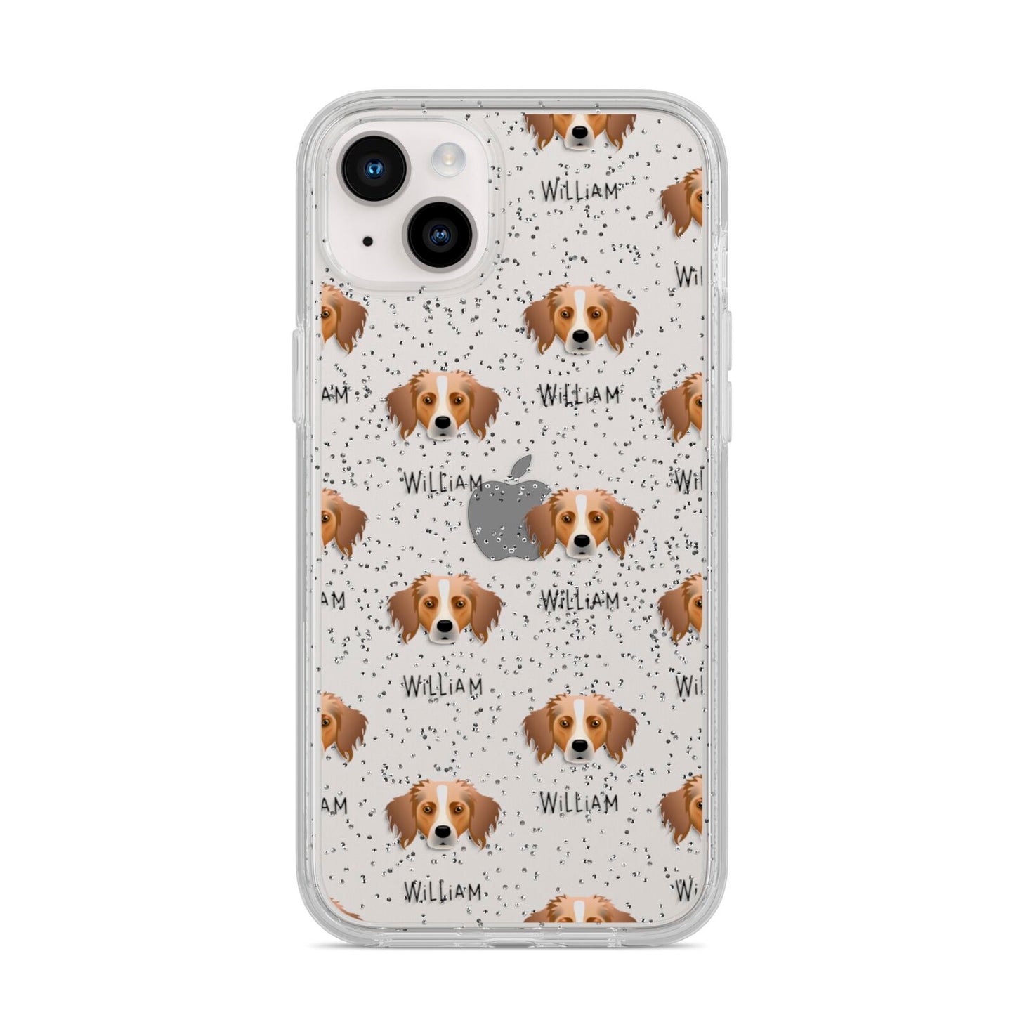 Australian Shepherd Icon with Name iPhone 14 Plus Glitter Tough Case Starlight