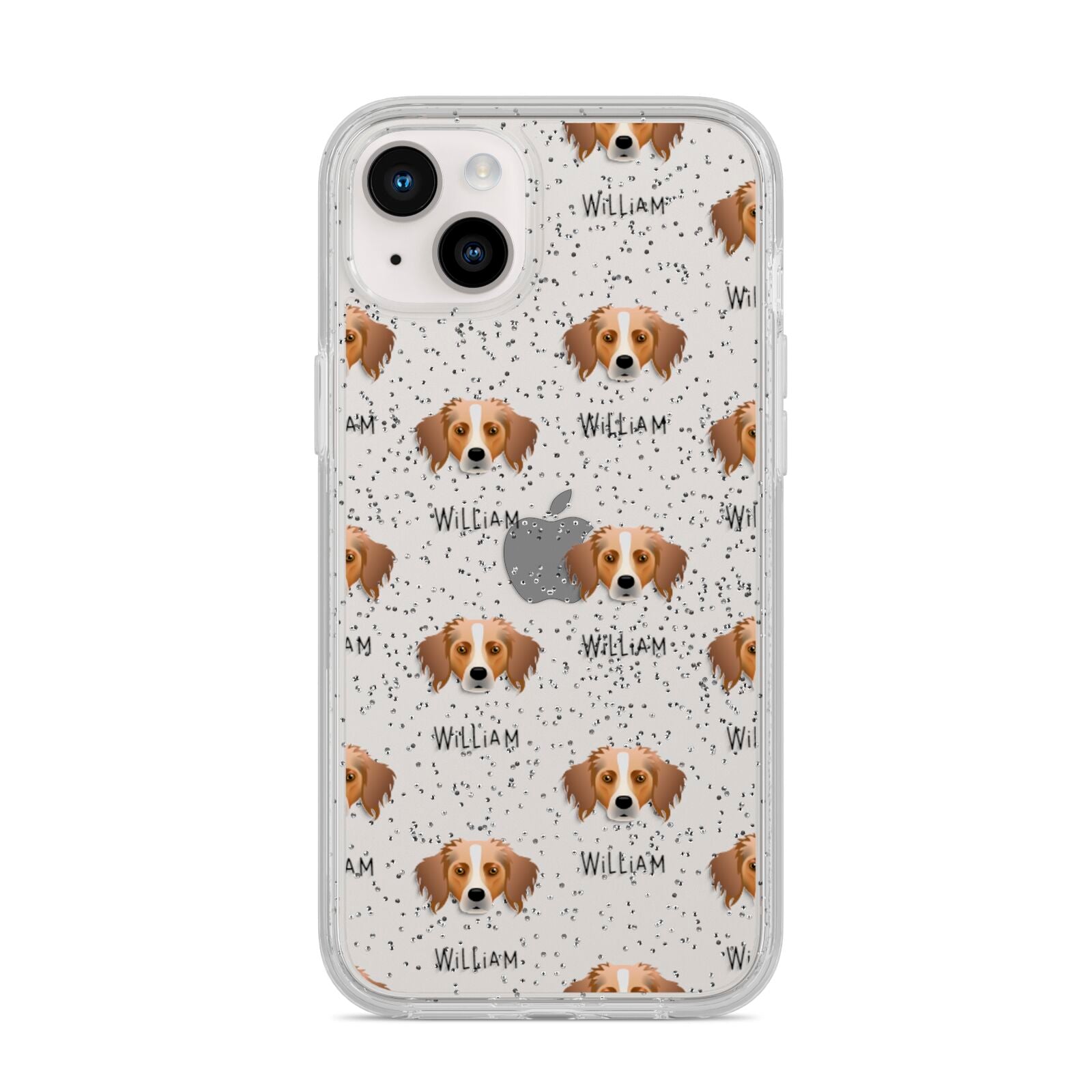 Australian Shepherd Icon with Name iPhone 14 Plus Glitter Tough Case Starlight