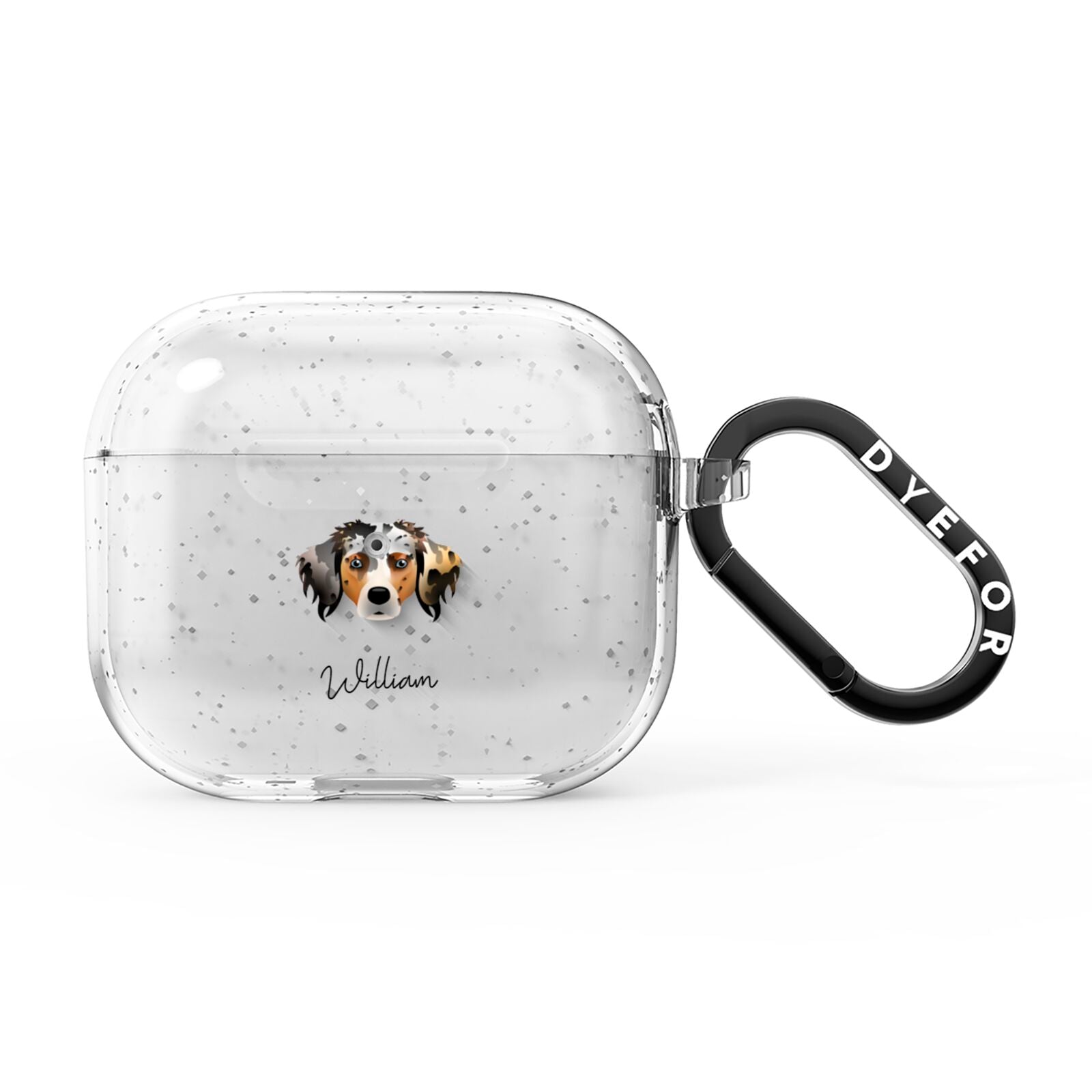Australian Shepherd Personalised AirPods Glitter Case 3rd Gen