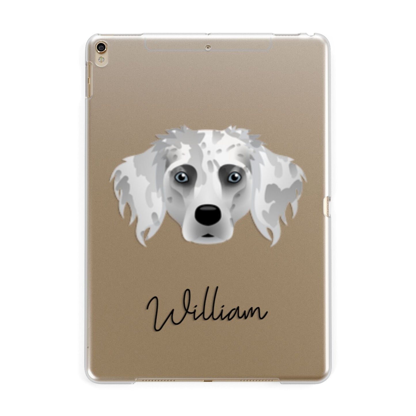 Australian Shepherd Personalised Apple iPad Gold Case