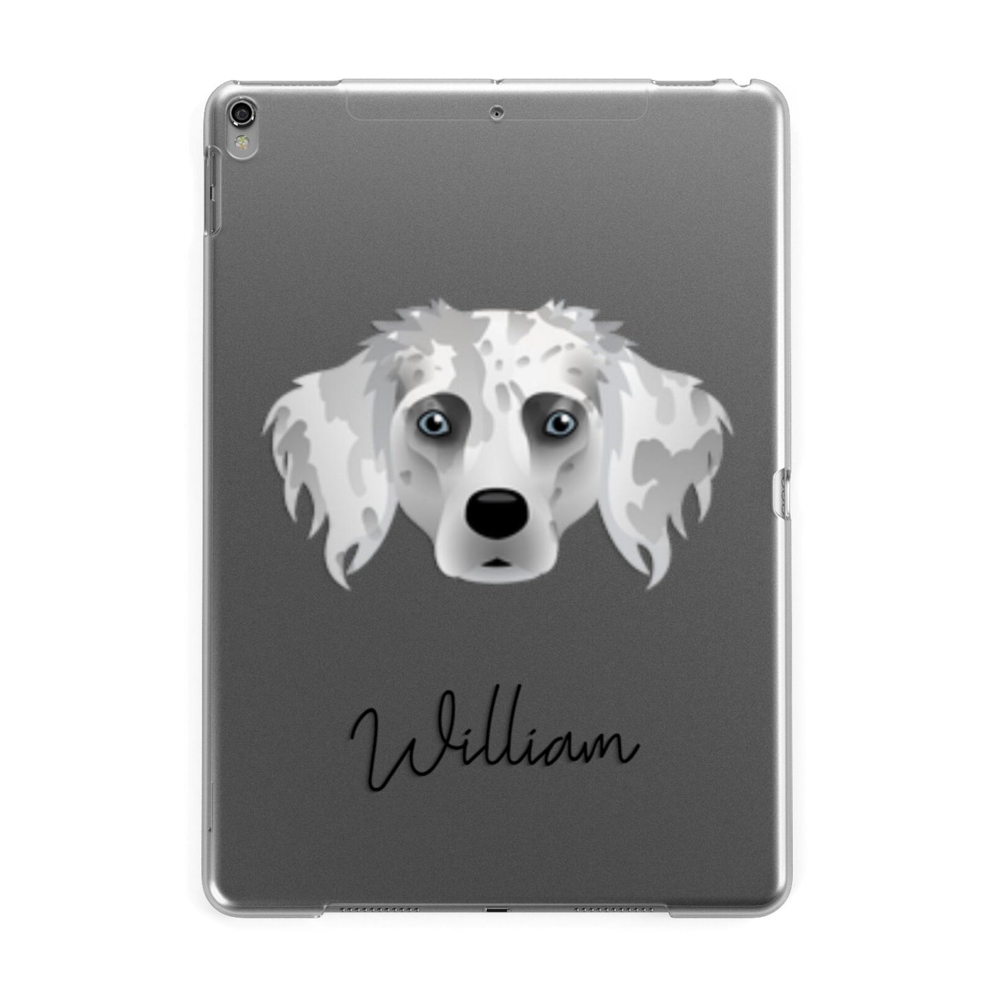 Australian Shepherd Personalised Apple iPad Grey Case