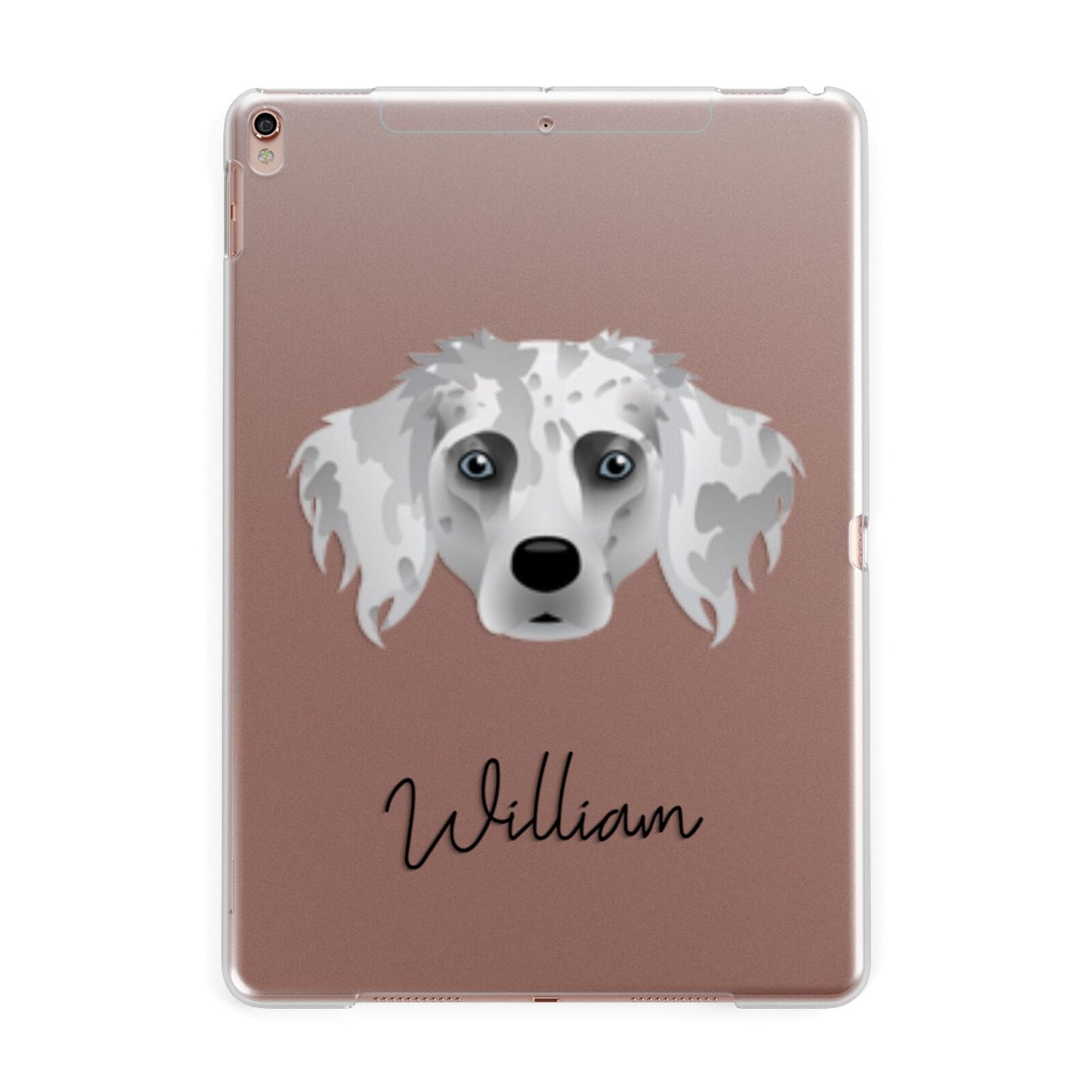 Australian Shepherd Personalised Apple iPad Rose Gold Case