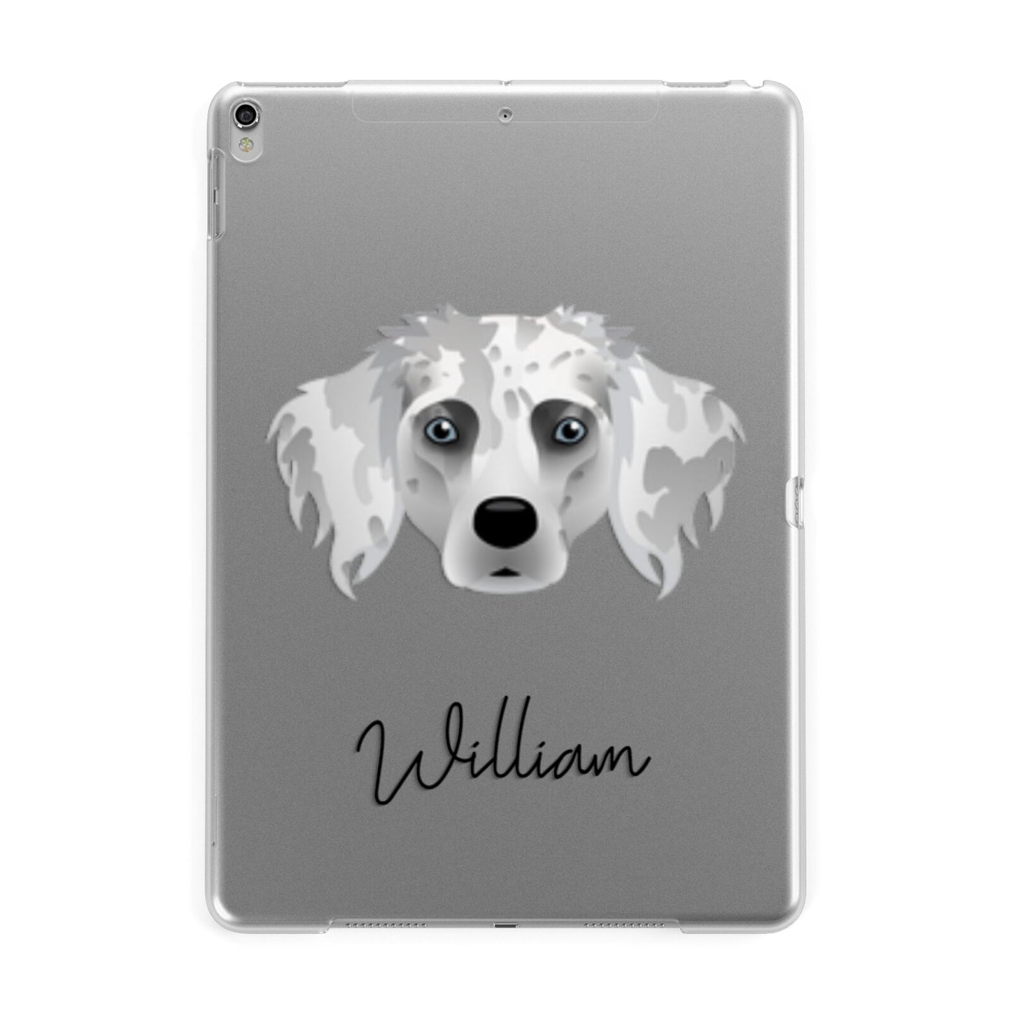 Australian Shepherd Personalised Apple iPad Silver Case