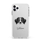 Australian Shepherd Personalised Apple iPhone 11 Pro Max in Silver with White Impact Case