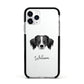 Australian Shepherd Personalised Apple iPhone 11 Pro in Silver with Black Impact Case