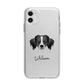 Australian Shepherd Personalised Apple iPhone 11 in White with Bumper Case