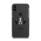 Australian Shepherd Personalised Apple iPhone Xs Impact Case Black Edge on Black Phone