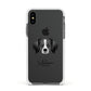 Australian Shepherd Personalised Apple iPhone Xs Impact Case White Edge on Black Phone