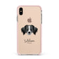 Australian Shepherd Personalised Apple iPhone Xs Max Impact Case Pink Edge on Gold Phone