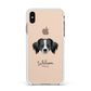 Australian Shepherd Personalised Apple iPhone Xs Max Impact Case White Edge on Gold Phone