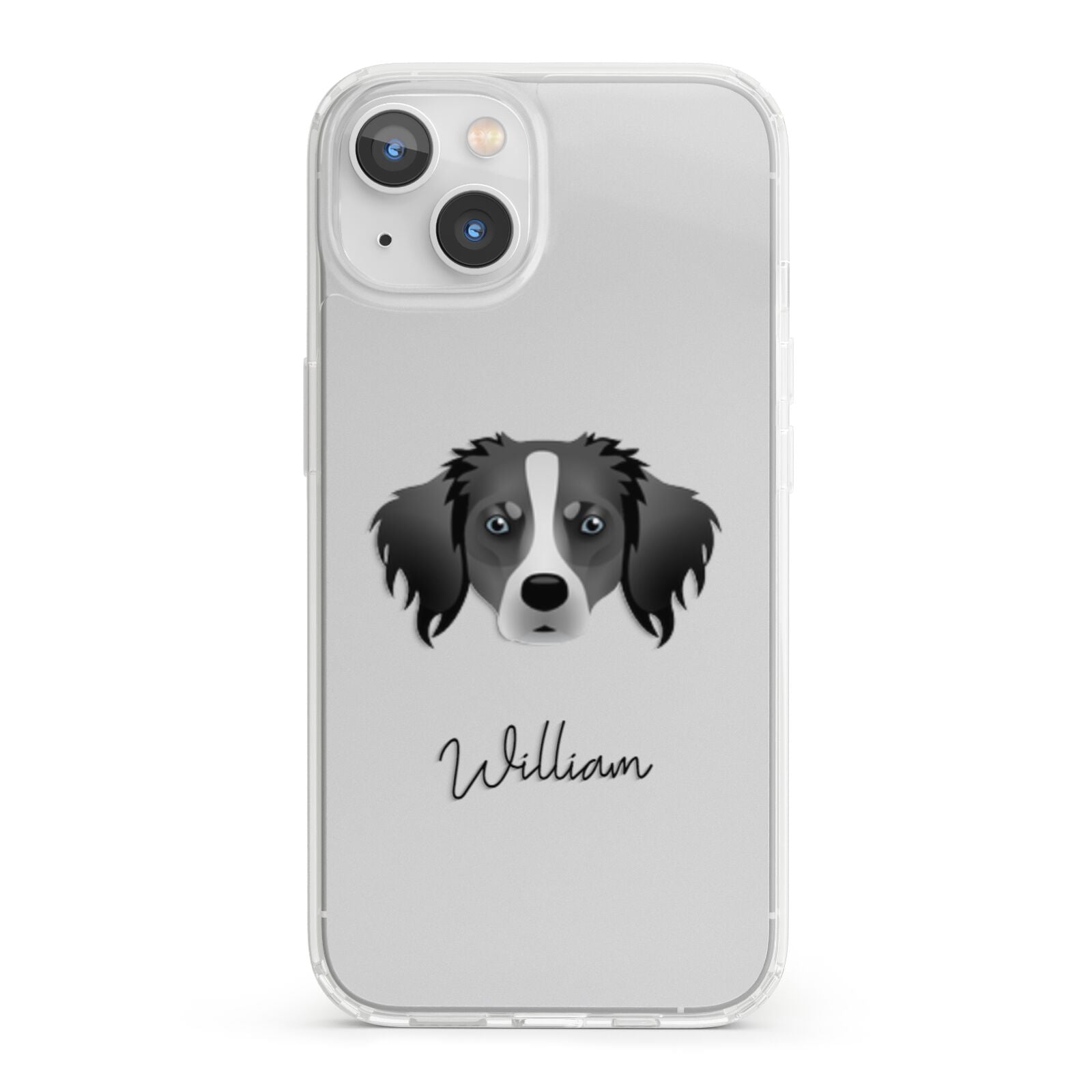 Australian Shepherd Personalised iPhone 13 Clear Bumper Case