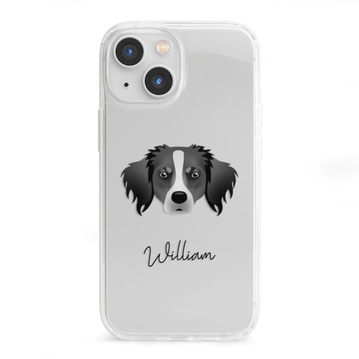 Australian Shepherd Personalised iPhone 13 Mini Clear Bumper Case