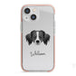 Australian Shepherd Personalised iPhone 13 Mini TPU Impact Case with Pink Edges