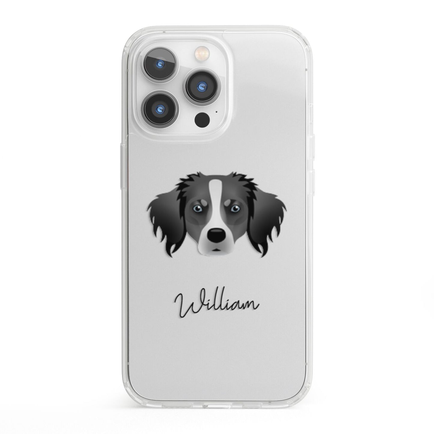 Australian Shepherd Personalised iPhone 13 Pro Clear Bumper Case
