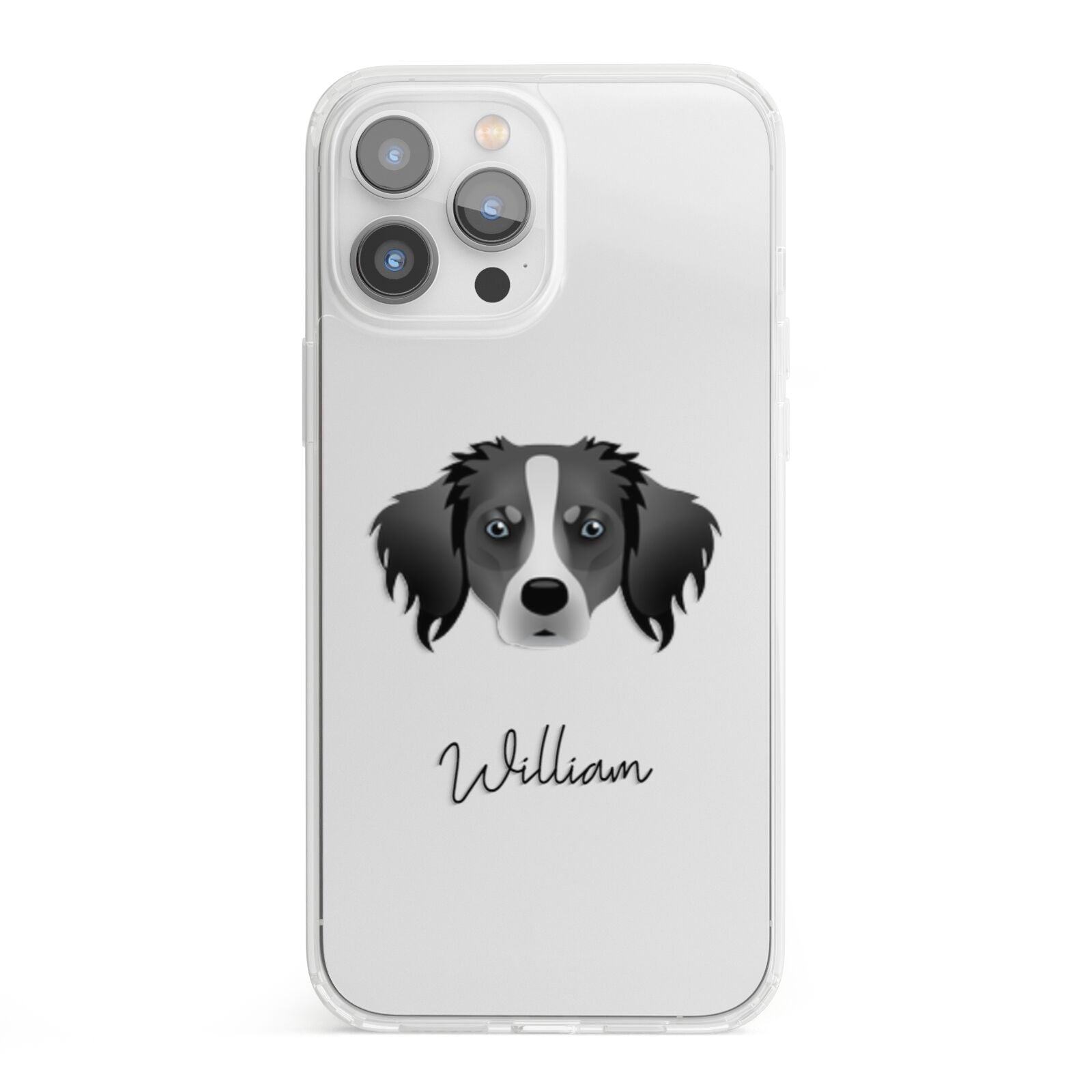 Australian Shepherd Personalised iPhone 13 Pro Max Clear Bumper Case