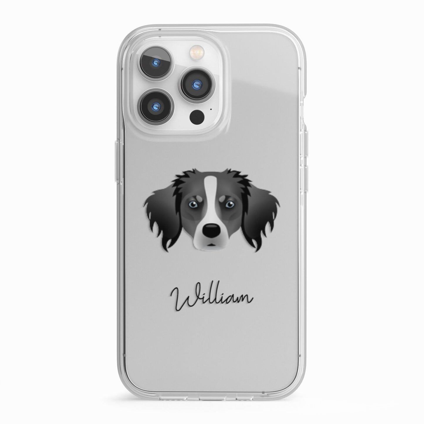 Australian Shepherd Personalised iPhone 13 Pro TPU Impact Case with White Edges