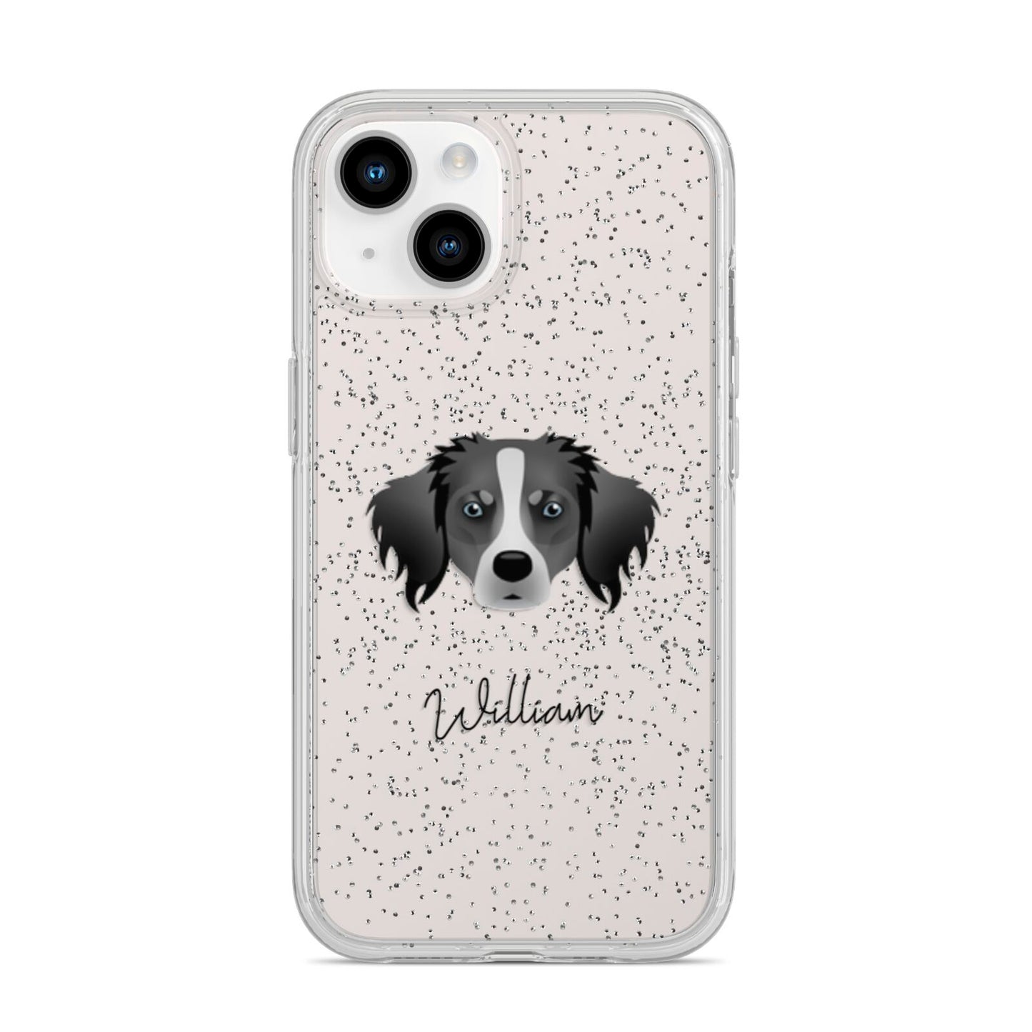 Australian Shepherd Personalised iPhone 14 Glitter Tough Case Starlight