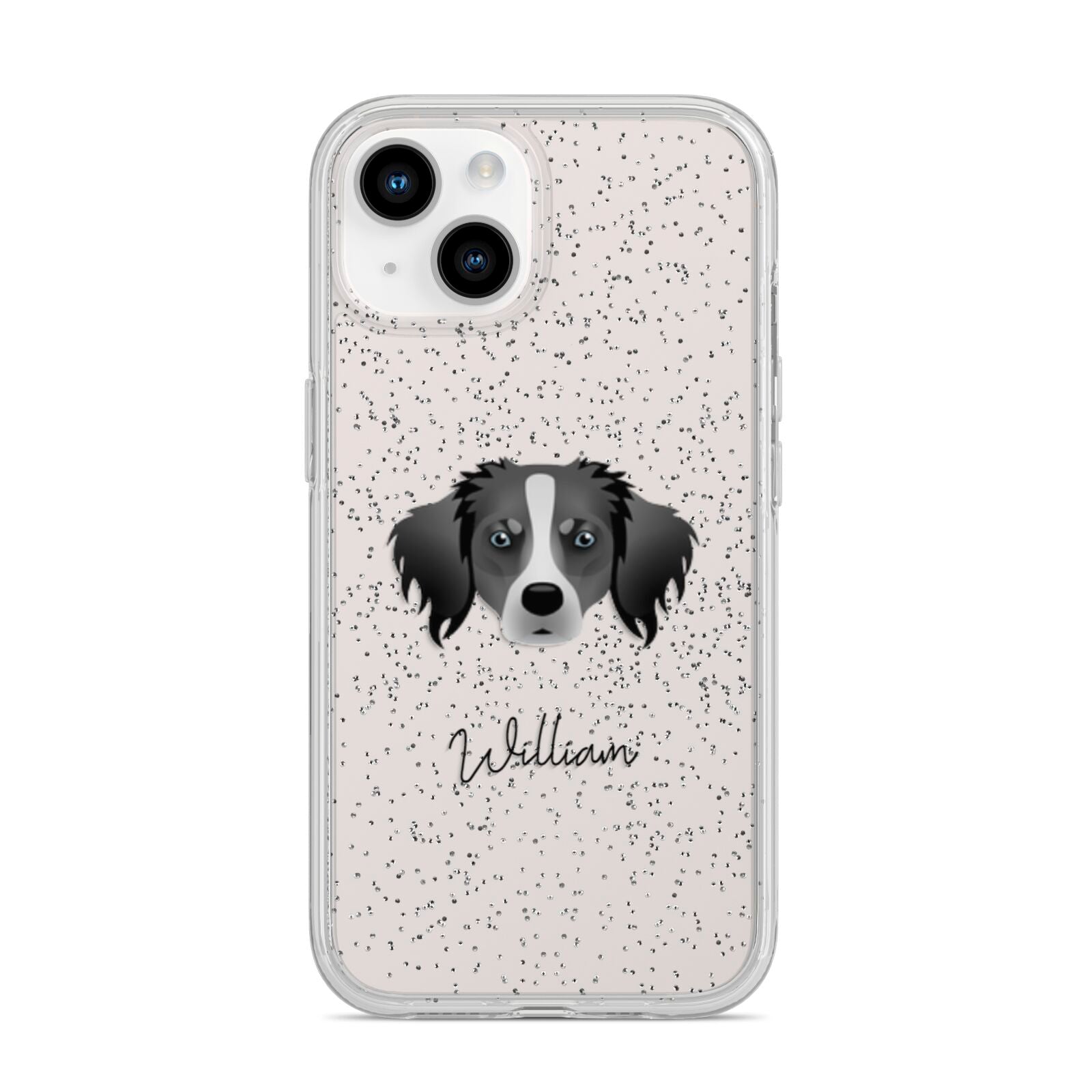 Australian Shepherd Personalised iPhone 14 Glitter Tough Case Starlight