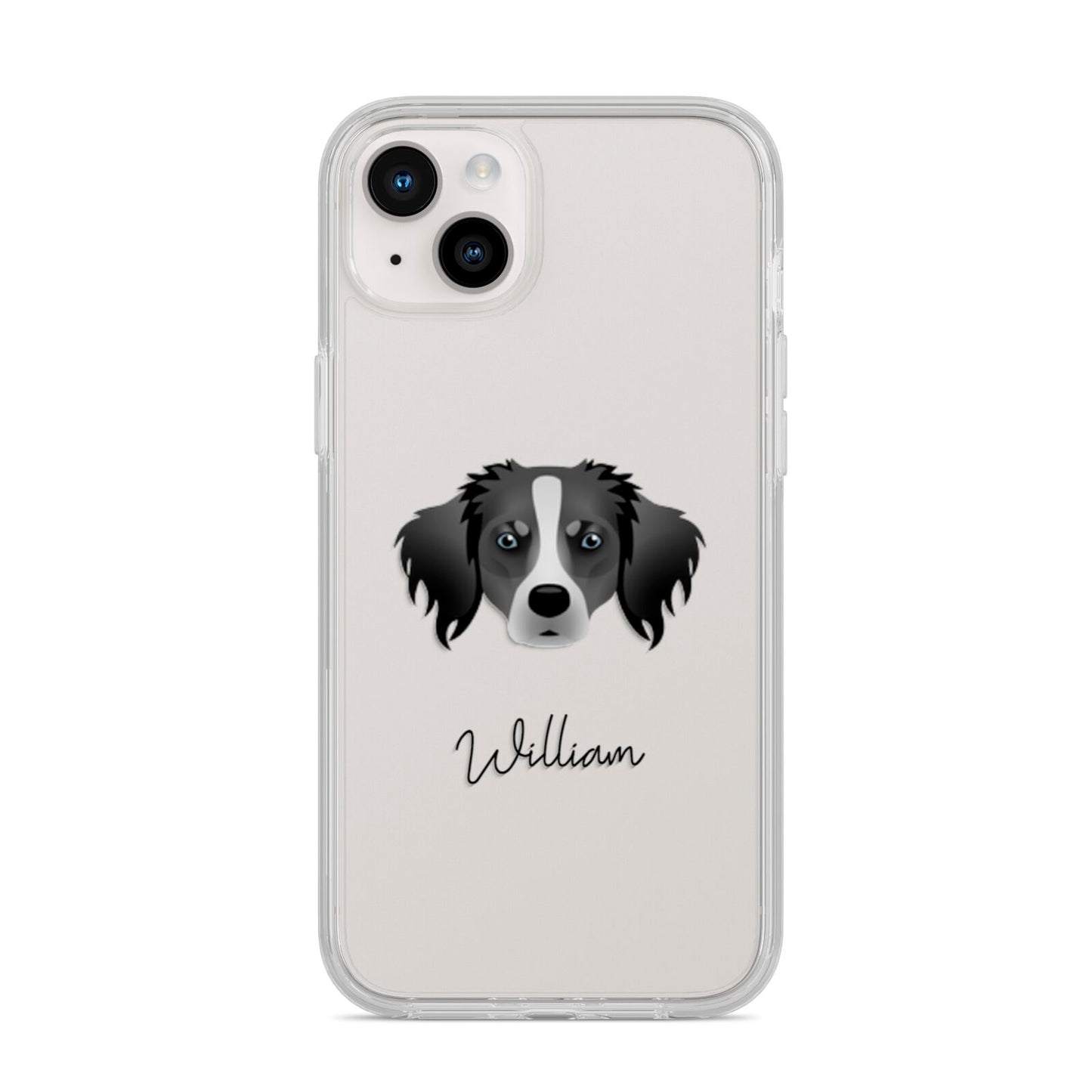 Australian Shepherd Personalised iPhone 14 Plus Clear Tough Case Starlight