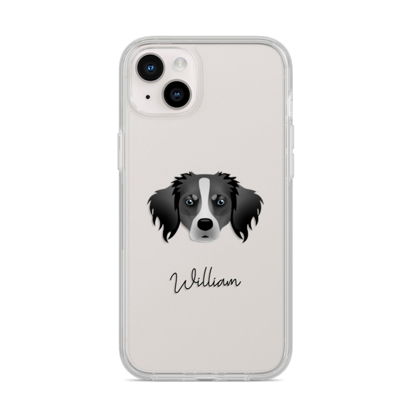 Australian Shepherd Personalised iPhone 14 Plus Clear Tough Case Starlight