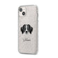 Australian Shepherd Personalised iPhone 14 Plus Glitter Tough Case Starlight Angled Image