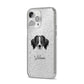 Australian Shepherd Personalised iPhone 14 Pro Max Glitter Tough Case Silver Angled Image