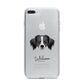 Australian Shepherd Personalised iPhone 7 Plus Bumper Case on Silver iPhone